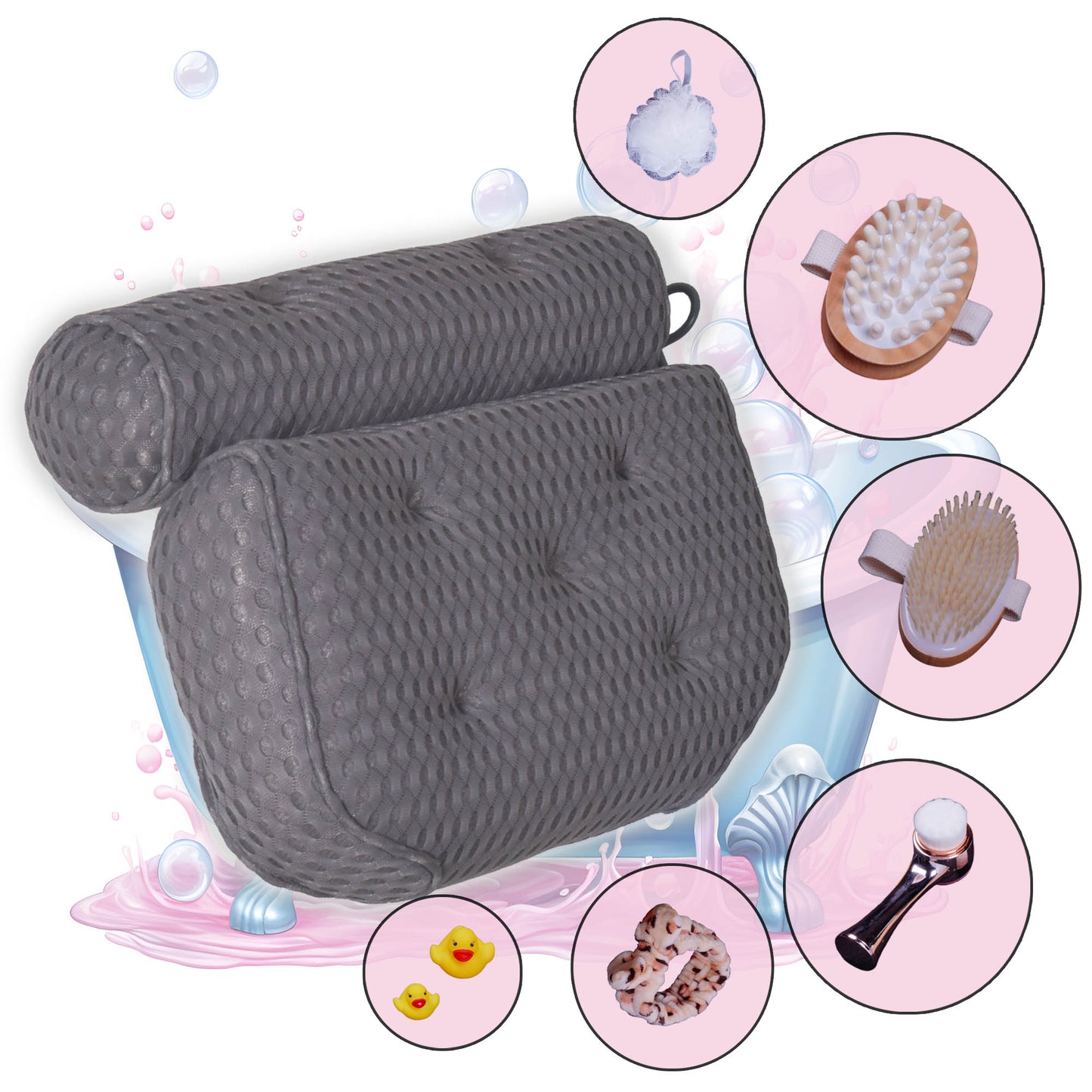 Luxury Mesh Bath Pillow
